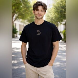 Stylish Black Owl Graphic Tee